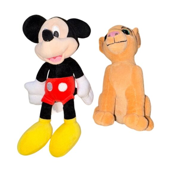 Disney Plush 3 Piece Lot-Pluto, Mickey Mouse & Nala-GUC - Picture 7 of 9
